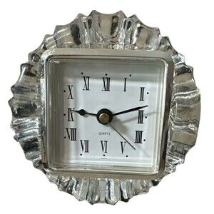 Crystal Clear Shontek DM2000 Quartz Clock in 24% Lead Crystal *READ* Non Working